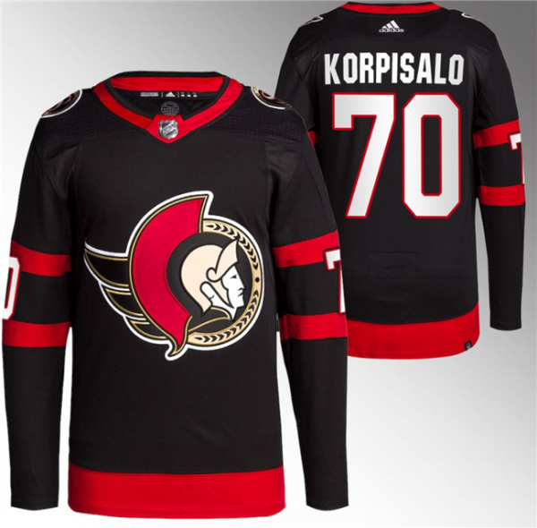 Men Ottawa Senators #70 Joonas Korpisalo Black Stitched Jersey