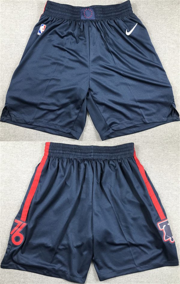 Men Philadelphia 76ers Navy Shorts (Run Small)