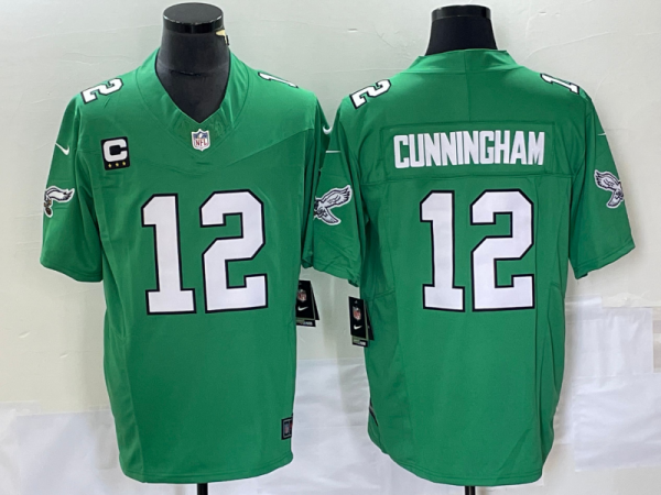 Men Philadelphia Eagles #12 Randall Cunningham Green 2023 F.U.S.E. With C Patch Vapor Untouchable Stitched Football Jersey