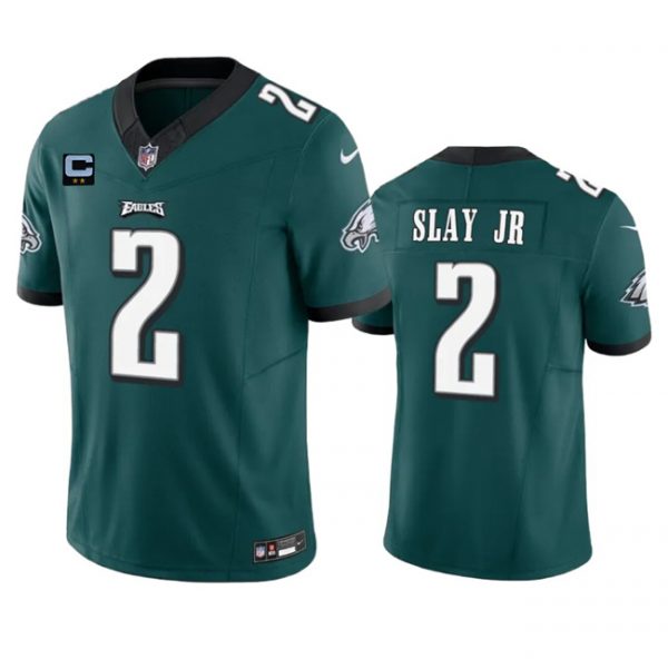 Men Philadelphia Eagles #2 Darius Slay JR Green 2023 F.U.S.E. With 2-Star C Patch Vapor Untouchable Limited Stitched Football Jersey