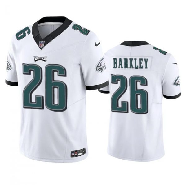 Men Philadelphia Eagles #26 Saquon Barkley White 2023 F.U.S.E. Vapor Untouchable Limited Stitched Football Jersey