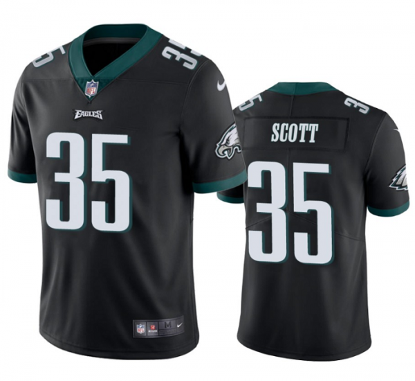 Men Philadelphia Eagles #35 Boston Scott Black Vapor Untouchable Limited Stitched