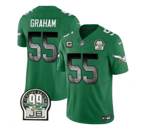 Men Philadelphia Eagles #55 Brandon Graham Green 2023 F.U.S.E. With 4-star C Patch Throwback Vapor Untouchable Limited Stitched Football Jersey