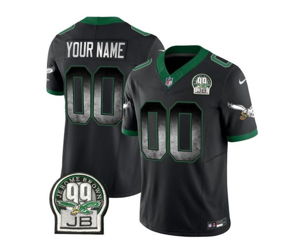 Philadelphia Eagles Active Palyer Custom Black 2023 F.U.S.E. Throwback Vapor Untouchable Limited Stitched Football Jersey