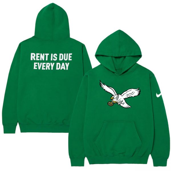 Men Philadelphia Eagles Green Sideline Pullover Hoodie