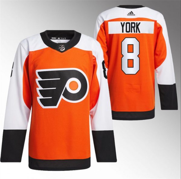 Men Philadelphia Flyers #8 Cam York 2023/24 Orange Stitched Jersey