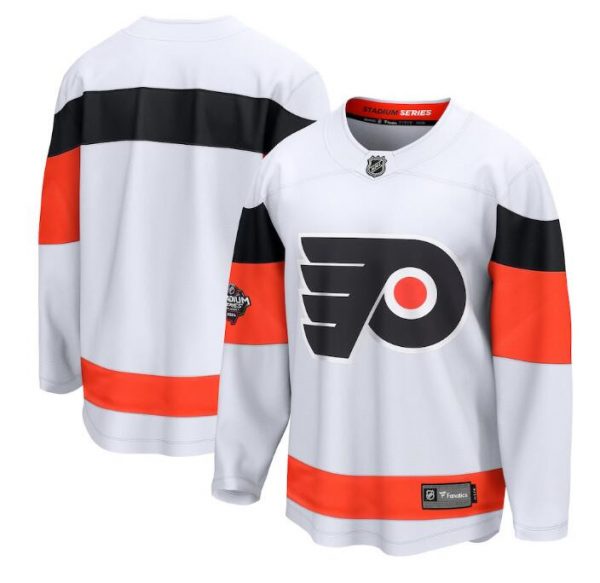 Philadelphia Flyers Custom White 2024 Stadium Series Breakaway Stitched Jersey