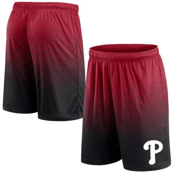 Men Philadelphia Phillies Black/Red Ombre Shorts