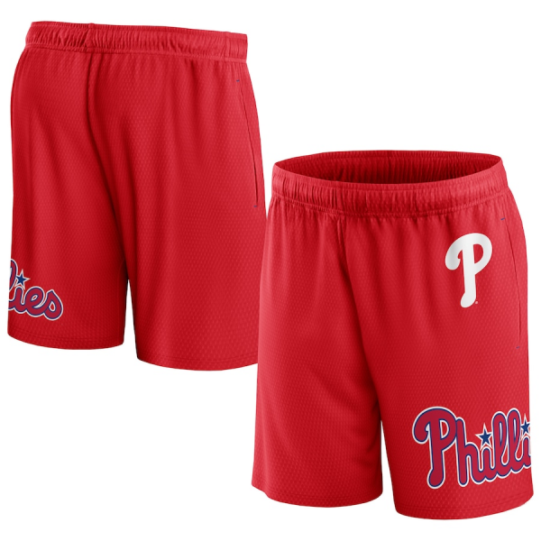 Men Philadelphia Phillies Red Clincher Mesh Shorts