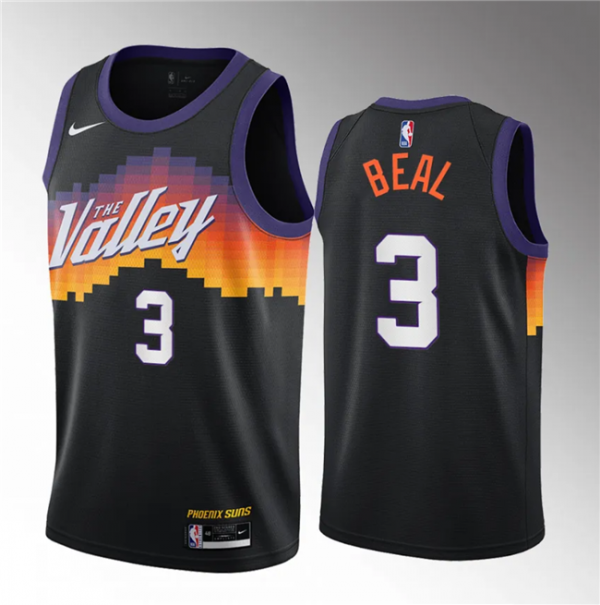 Men Phoenix Suns #3 Bradley Beal Balck 2021/22 City Edition Stitched Basketball Jersey