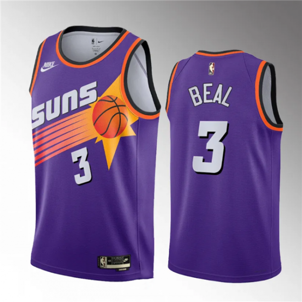 Men Phoenix Suns #3 Bradley Beal Purple Classic Edition Stitched Basketball Jersey