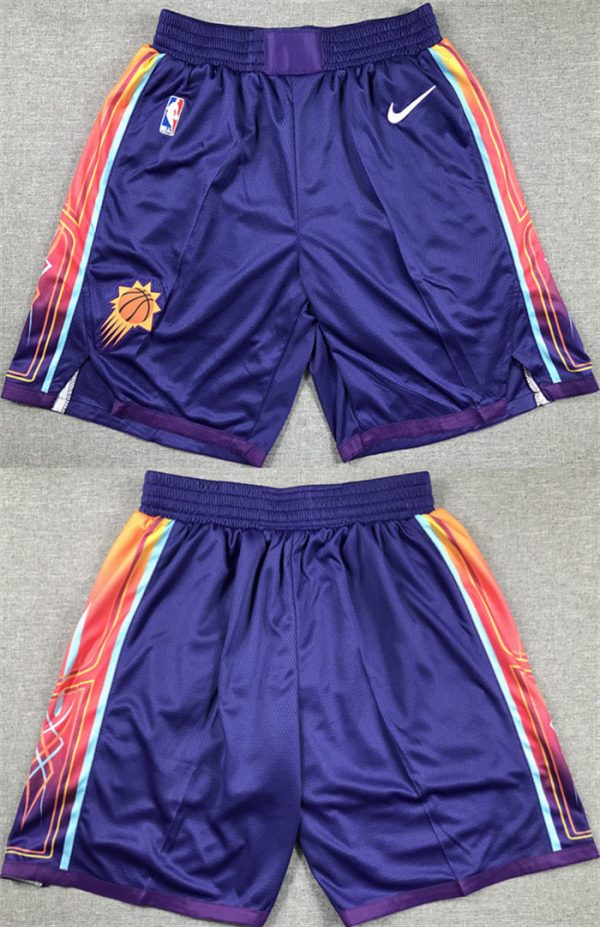 Men Phoenix Suns Purple City Edition Shorts (Run Small)