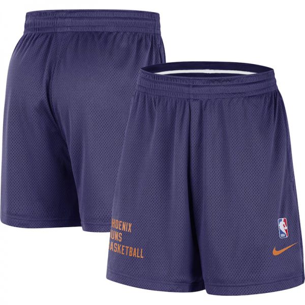 Men Phoenix Suns Purple On-Court Practice Warmup Performance Shorts(Run Small)