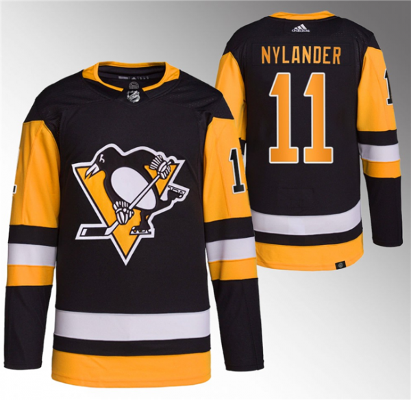 Men Pittsburgh Penguins #11 Alex Nylander Black Stitched Jersey