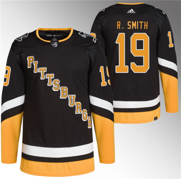 Men Pittsburgh Penguins #19 Reilly Smith Black Stitched Jersey