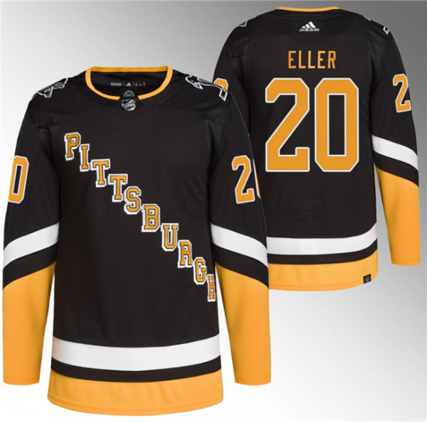 Men Pittsburgh Penguins #20 Lars Eller Black Stitched Jersey