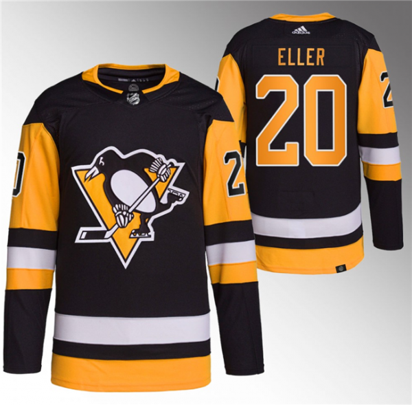 Men Pittsburgh Penguins #20 Lars Eller Black Stitched Jersey
