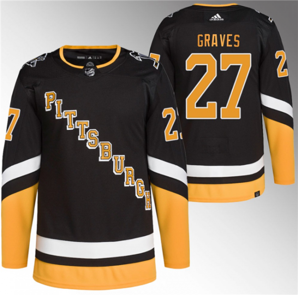 Men Pittsburgh Penguins #27 Ryan Graves Black 2021/22 Alternate Primegreen Stitched Jersey