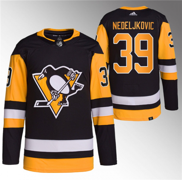 Men Pittsburgh Penguins #39 Alex Nedeljkovic Black Stitched Jersey