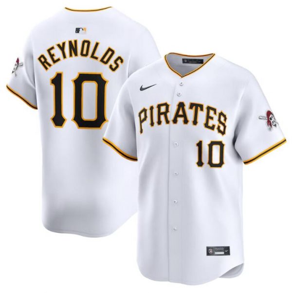 Men Pittsburgh Pirates #10 Bryan Reynolds White Home Limited Stitched Baseball Jersey