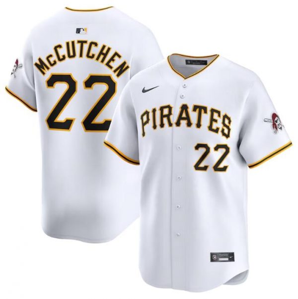 Men Pittsburgh Pirates #22 Andrew McCutchen White Home Limited Stitched Baseball Jersey