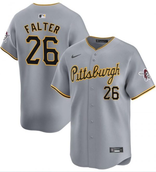 Men Pittsburgh Pirates #26 Bailey Falter Grey Away Limited Stitched Baseball Jersey