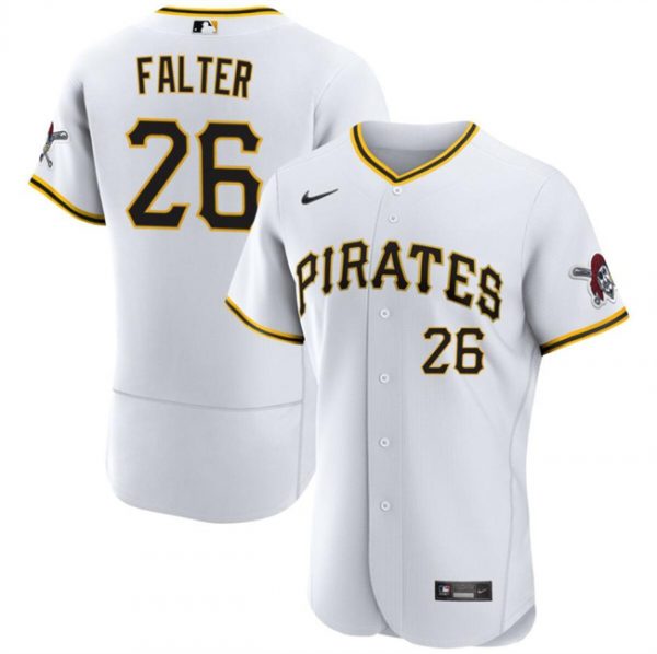 Men Pittsburgh Pirates #26 Bailey Falter White Flex Base Stitched Baseball Jersey