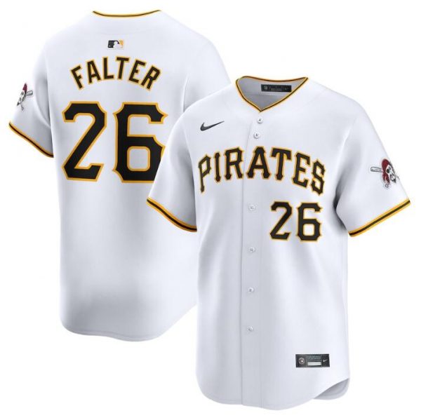 Men Pittsburgh Pirates #26 Bailey Falter White Home Limited Stitched Baseball Jersey