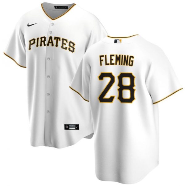 Men Pittsburgh Pirates #28 Josh Fleming White Cool Base Stitched Baseball Jersey