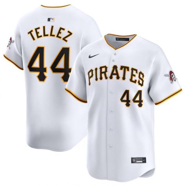 Men Pittsburgh Pirates #44 Rowdy Tellez White Home Limited Stitched Baseball Jersey