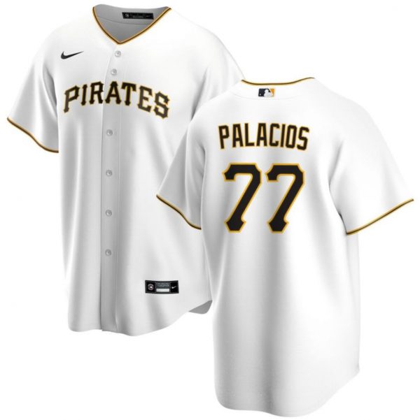 Men Pittsburgh Pirates #77 Joshua Palacios White Cool Base Stitched Baseball Jersey