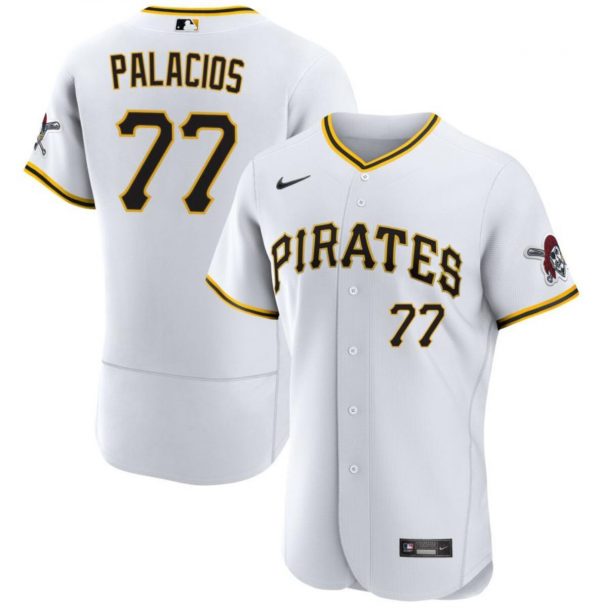 Men Pittsburgh Pirates #77 Joshua Palacios White Flex Base Stitched Baseball Jerseyx Base Stitched Baseball Jersey