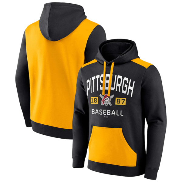 Men Pittsburgh Pirates Black/Gold Chip In Pullover Hoodie