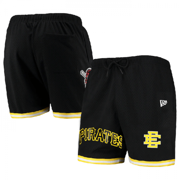Men Pittsburgh Pirates Black Mesh Shorts