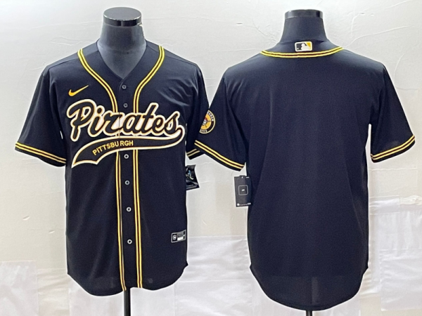 Men Pittsburgh Pirates Blank Black Cool Base Stitched Baseball Jersey
