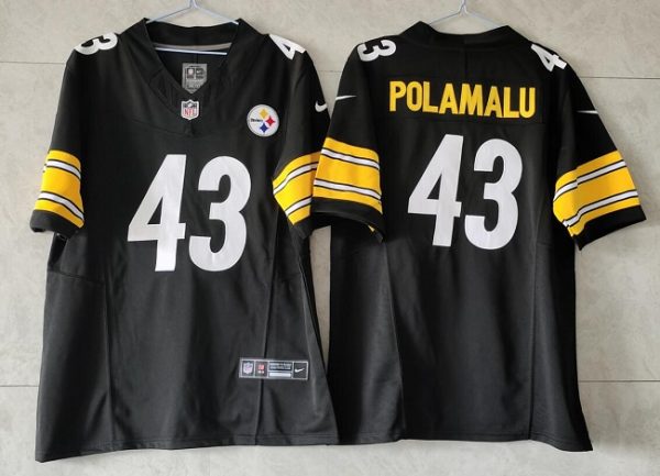 Men Pittsburgh Steelers #43 Troy Polamalu Black 2023 F.U.S.E. Vapor Untouchable Limited Jersey