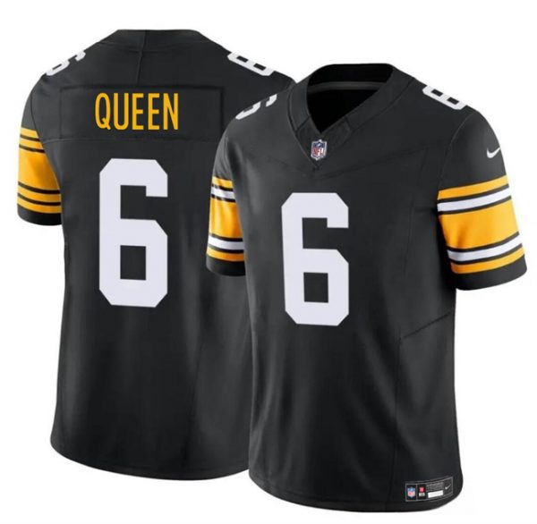 Men Pittsburgh Steelers #6 Patrick Queen Black 2023 F.U.S.E. Vapor Untouchable Limited Stitched Jersey