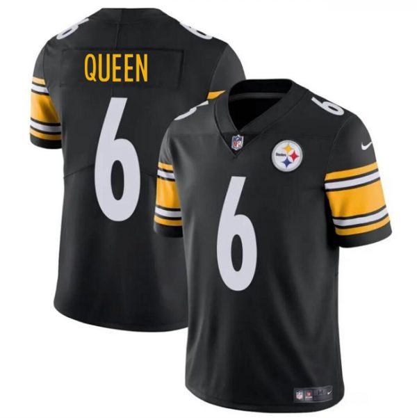 Men Pittsburgh Steelers #6 Patrick Queen Black Vapor Untouchable Limited Stitched Jersey