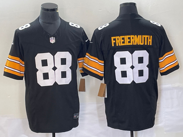 Men Pittsburgh Steelers #88 Pat Freiermuth Black 2023 F.U.S.E. Vapor Limited Stitched Jersey