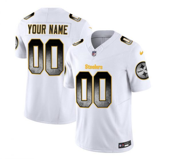 Pittsburgh Steelers Active Player Custom White 2023 F.U.S.E. Smoke Vapor Untouchable Limited Stitched Jersey