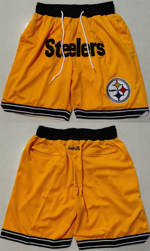 Men Pittsburgh Steelers Gold Shorts (Run Small)