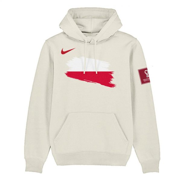 Men Poland FIFA World Cup Soccer Hoodie White