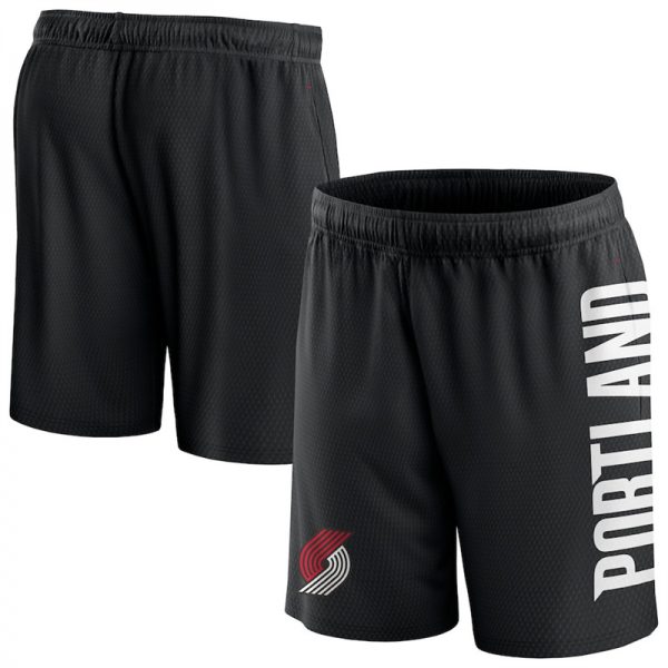 Men Portland Trail Blazers Black Post Up Mesh Shorts(Run Small)