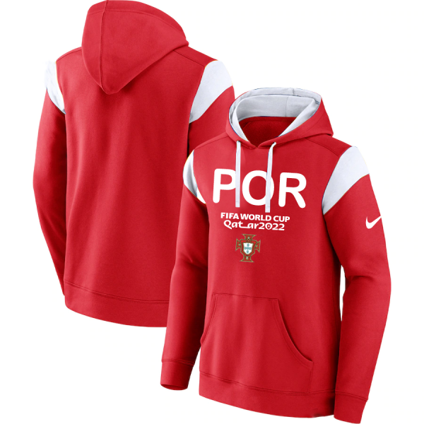 Men Portugal Red 2022 FIFA World Cup Soccer Hoodie