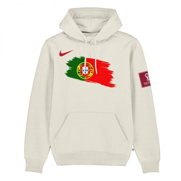 Men Portugal White 2022 FIFA World Cup Soccer Hoodie
