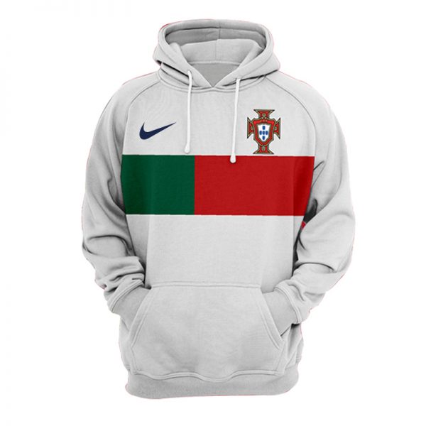 Men Portugal White 2022 FIFA World Cup Soccer Hoodie