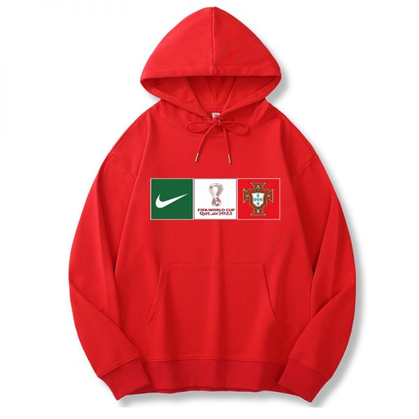 Men Portugal World Cup Soccer Hoodie Red