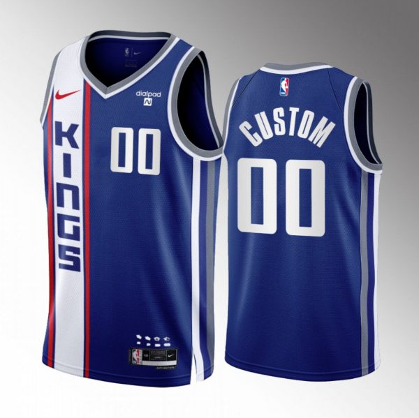 Sacramento Kings Active Player Custom Blue 2023/24 City Edition Stitched Basketball Jersey