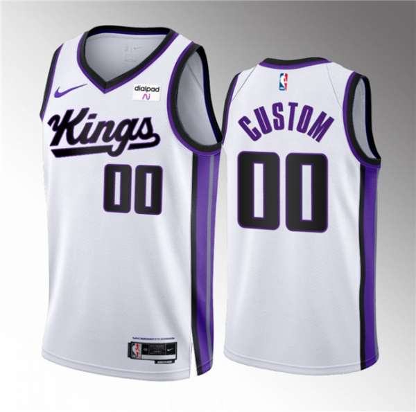 Sacramento Kings Active Player Custom White 2023/24 Association Edition Swingman Stitched Basketball Jersey