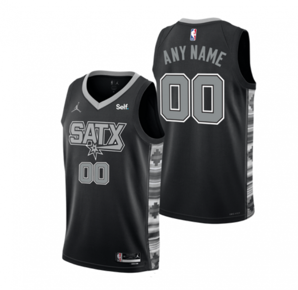 San Antonio Spurs ActiVE Player Custom Black 2022/23 Statement Edition Stitched Basketball Jersey